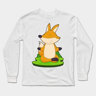 Fox Yoga Meditation Gymnastics Long Sleeve T-Shirt